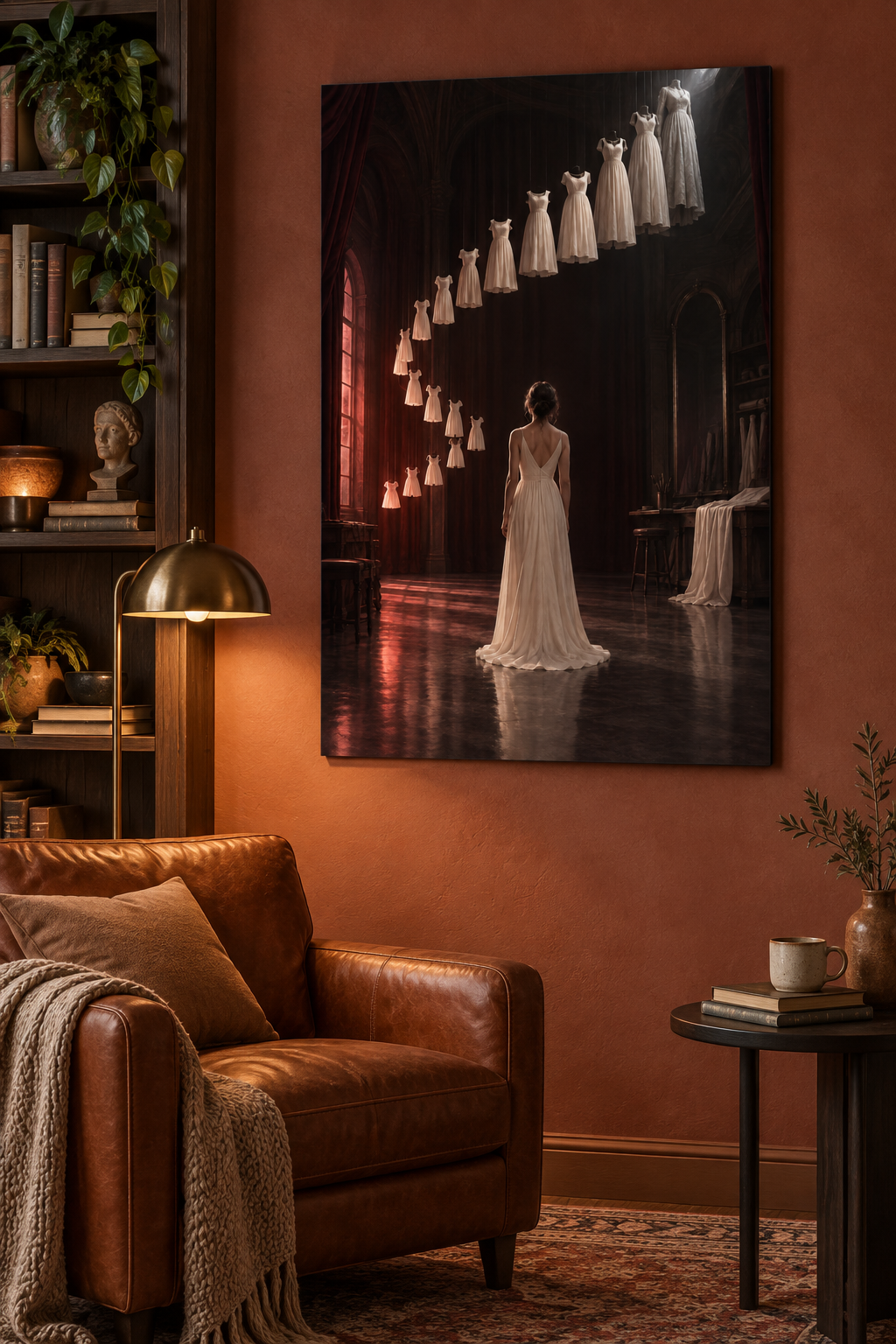 Kleider einer Kindheit im Saal – Alu-Dibond Wandbild