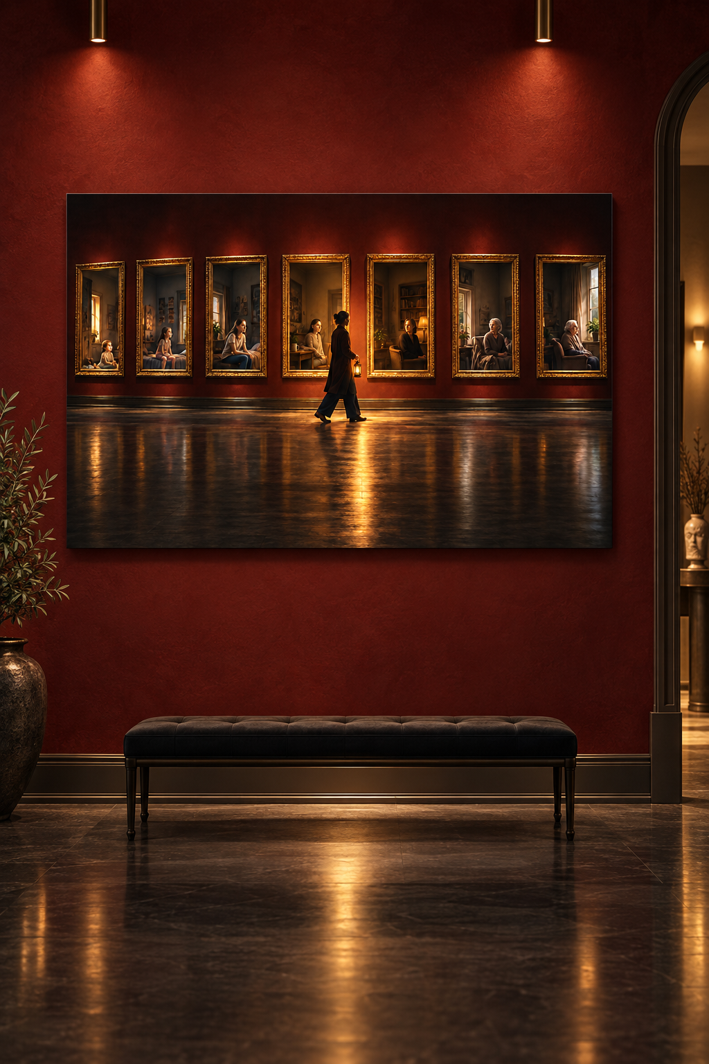 Galerie der Lebensalter – Alu-Dibond Wandbild Querformat