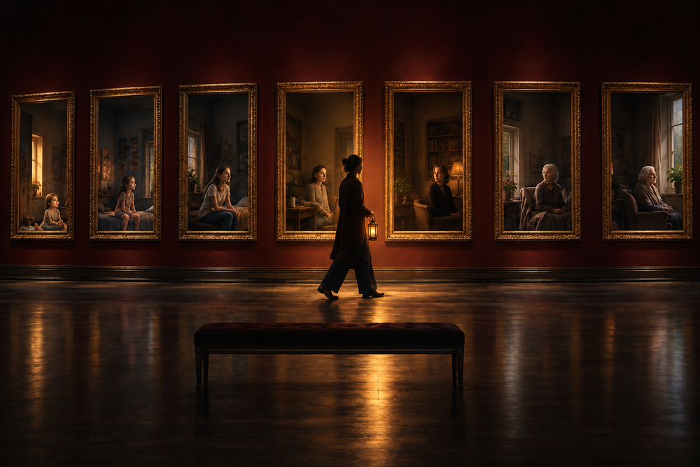 Galerie der Lebensalter – Alu-Dibond Wandbild Querformat