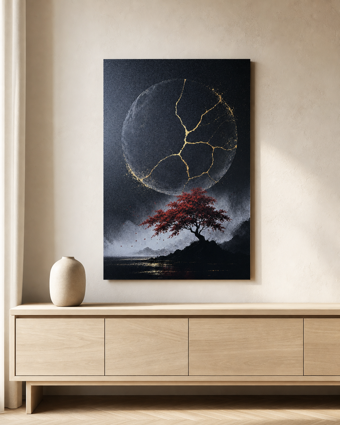 Alu-Dibond Wandbild im Raum